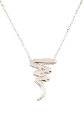 Tiffany & Co. Elsa Peretti Scribble Pendant Necklace Sterling Silver